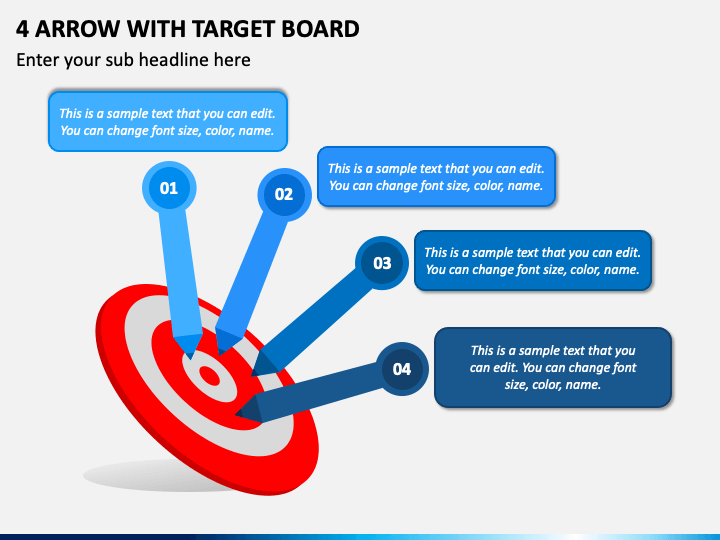 4 Arrow with Target Board PPT Slide 1