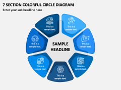 7 Section Colorful Circle Diagram PPT Slide 2