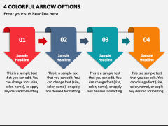 4 Colorful Arrow Options PPT Slide 1
