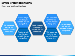 Seven Option Hexagons PPT Slide 2