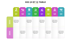 8x2 (8 By 2) Table PPT Slide 1