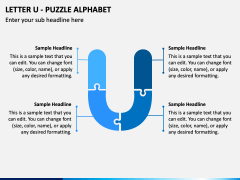 Letter U - Puzzle Alphabet PPT Slide 1