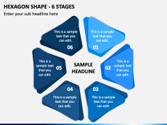 Hexagon Shape - 6 Stages PPT Slide 2