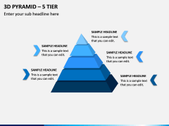 3d Pyramid – 5 Tier PPT Slide 1