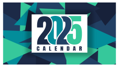 Creative Calendar 2025 PPT Slide 1