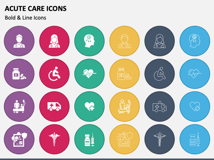 Acute Care Icons PPT Slide 1