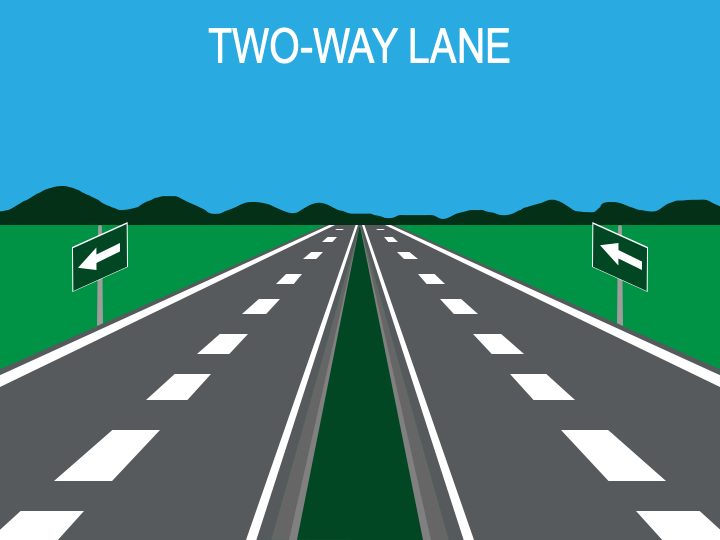 Two Way Lane PPT Slide 1