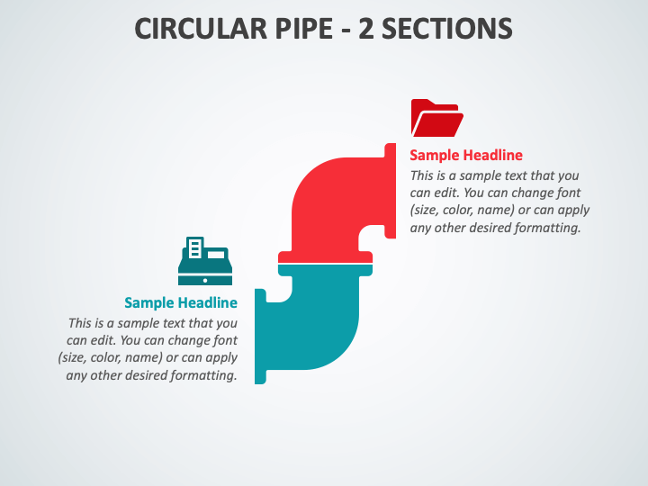 Circular Pipe - 2 Sections PPT Slide 1