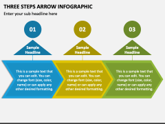 Three Steps Arrow Infographic PPT Slide 1