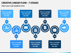 Creative Linear Flow - 7 Stages PPT Slide 2