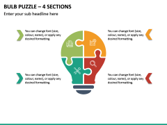 Bulb Puzzle – 4 Sections PPT Slide 2