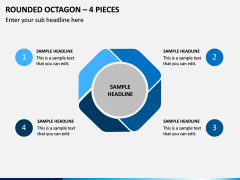 Rounded Octagon – 4 Pieces PPT Slide 1