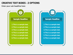 Creative Text Boxes - 2 Options PPT Slide 1