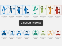 Construction Worker Icons PPT Cover Slide