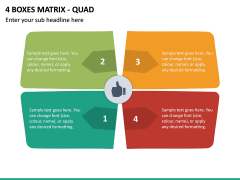 4 Boxes Matrix - Quad PPT Slide 2