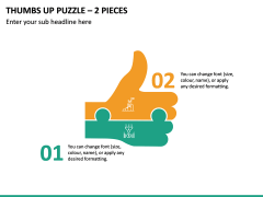 Thumbs Up Puzzle – 2 Pieces PPT Slide 2