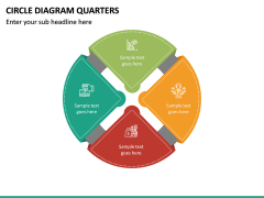 Circle Diagram Quarters PPT Slide 2