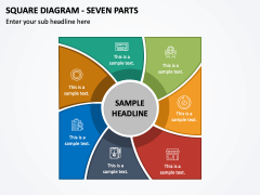 Square Diagram - Seven Parts PPT Slide 1