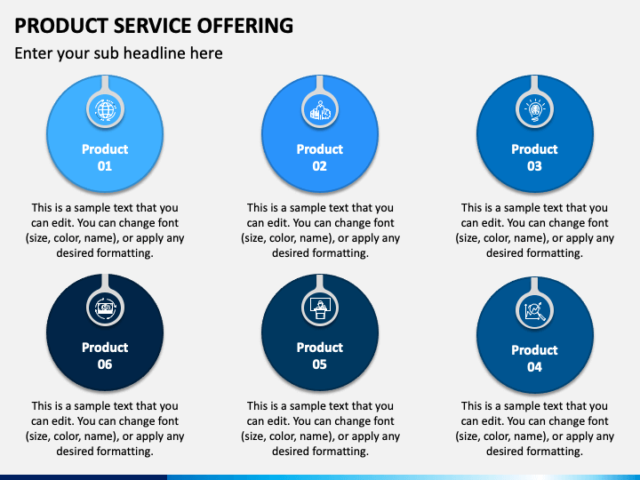 the product and service offerings business plan example