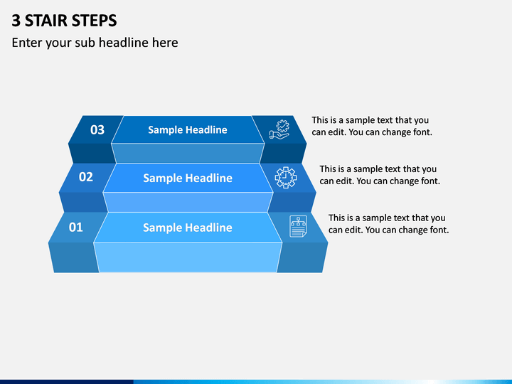 3 Stair Steps PPT Slide 1