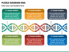 Puzzle Diagram DNA PowerPoint Slide 2
