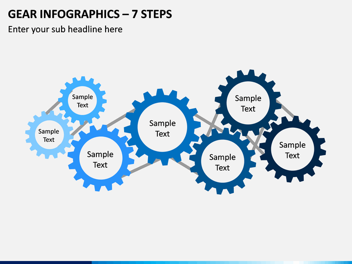 Gear Infographics – 7 Steps PPT Slide 1