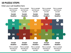 10 Puzzle Steps PPT Slide 2