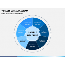 Wheel Diagram - 7 Stages PowerPoint Slide