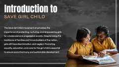 Save Girl Child PPT Slide 2