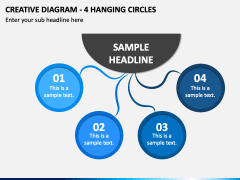 Creative Diagram - 4 Hanging Circles PPT Slide 2