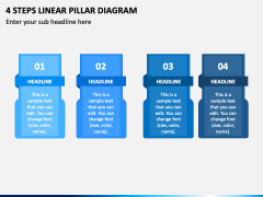 4 Steps Linear Pillar Diagram PPT Slide 2