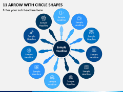 11 Arrow with Circle Shapes PPT Slide 1