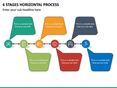 6 Stages Horizontal Process PPT Slide 2