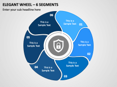 Elegant Wheel - 6 Segments PPT Slide 1