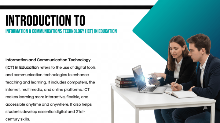 ICT in Education PowerPoint and Google Slides Template - PPT Slides