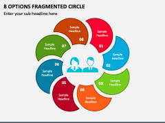 8 Options Fragmented Circle PPT Slide 2