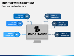 Monitor with Six Options PPT Slide 1