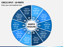 Circle Split - 10 Parts PPT Slide 2