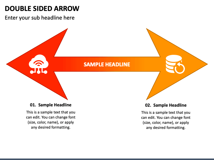Double Sided Arrow PPT Slide 1
