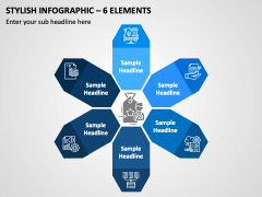 Stylish Infographic - 6 Elements PPT Slide 1