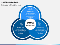 3 Merging Circles PPT Slide 1