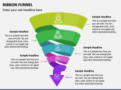 Ribbon Funnel PPT Slide 2