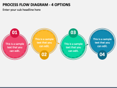 Process Flow Diagram - 4 Options PPT Slide 1