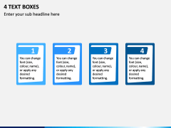 4 Text Boxes PPT Slide 1