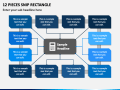 12 Pieces Snip Rectangle PPT Slide 1