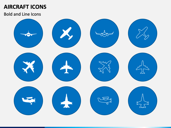 Aircraft Icons PPT Slide 1