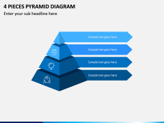 4 Pieces Pyramid Diagram PPT Slide 1