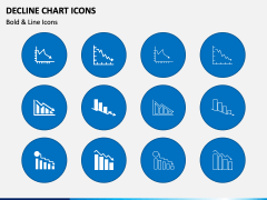 Decline Chart Icons for PowerPoint and Google Slides - PPT Slides