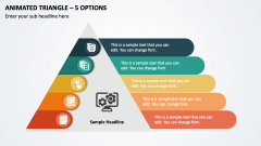 Animated Triangle - 5 Options PPT Slide 1