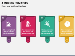 4 Modern Item Steps PPT Slide 1